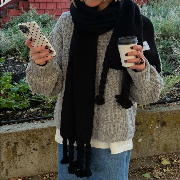 James Street Chunky Lowe Pullover Marled Silver - Picture 2 of 9